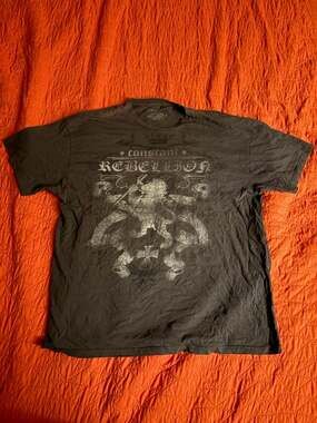 Vintage Structure Constant Rebellion Lion Crest Graphic T-Shirt Y2K Grunge